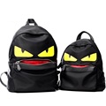 Demon Big Eyes Small Monster Fashion Backpack Monster Teenagers Girls Boys Nylon School Bags Cartoon Couple