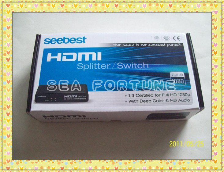 Здесь можно купить  HDMI splitter with amplifier, 1.3 certified for full HD 1080P, with deep color and HD Audio  Бытовая электроника