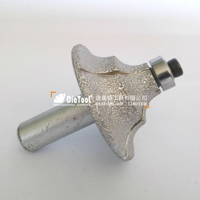 Brazed diamond router bits with 1/2