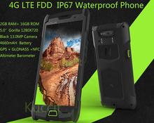 2015 4660mAh unlocked cell phone rugged Android Quad Core TD LTE waterproof shockproof 4g phone dual