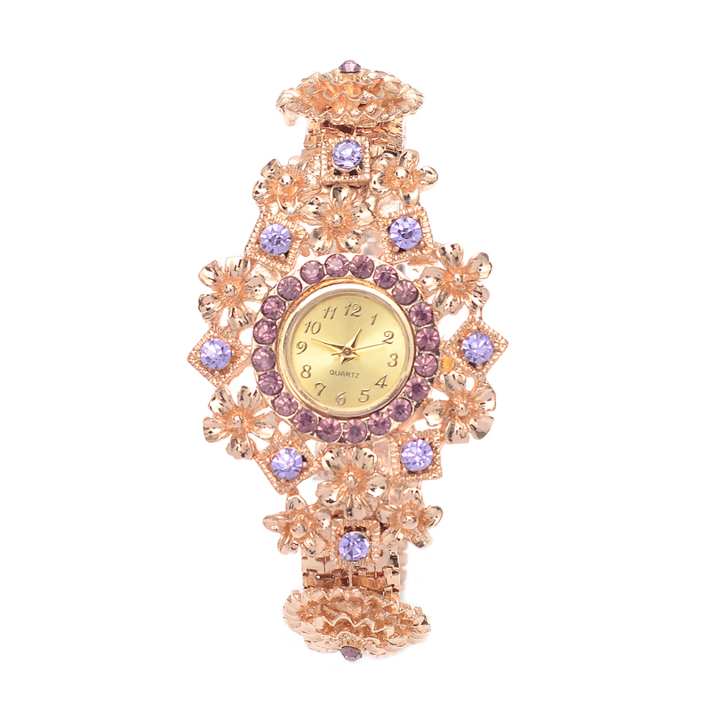 Relogio Feminino women dress watches fashion luxury colorful rhinestone gold bracelet watch ladies vintage quartz wristwatch