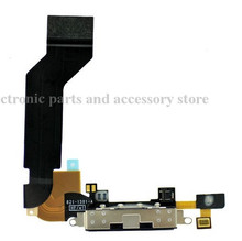 1pcs 100 gurantee original Dock connector charging port flex cable for iPhone 4S black white