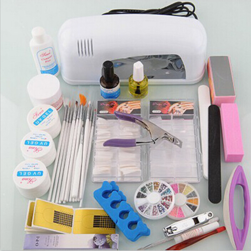 Gel Nail Extension Kit Best 2017 New Kit 12 Pure Color Nail Art Uv Gel Solid Extension Manicure