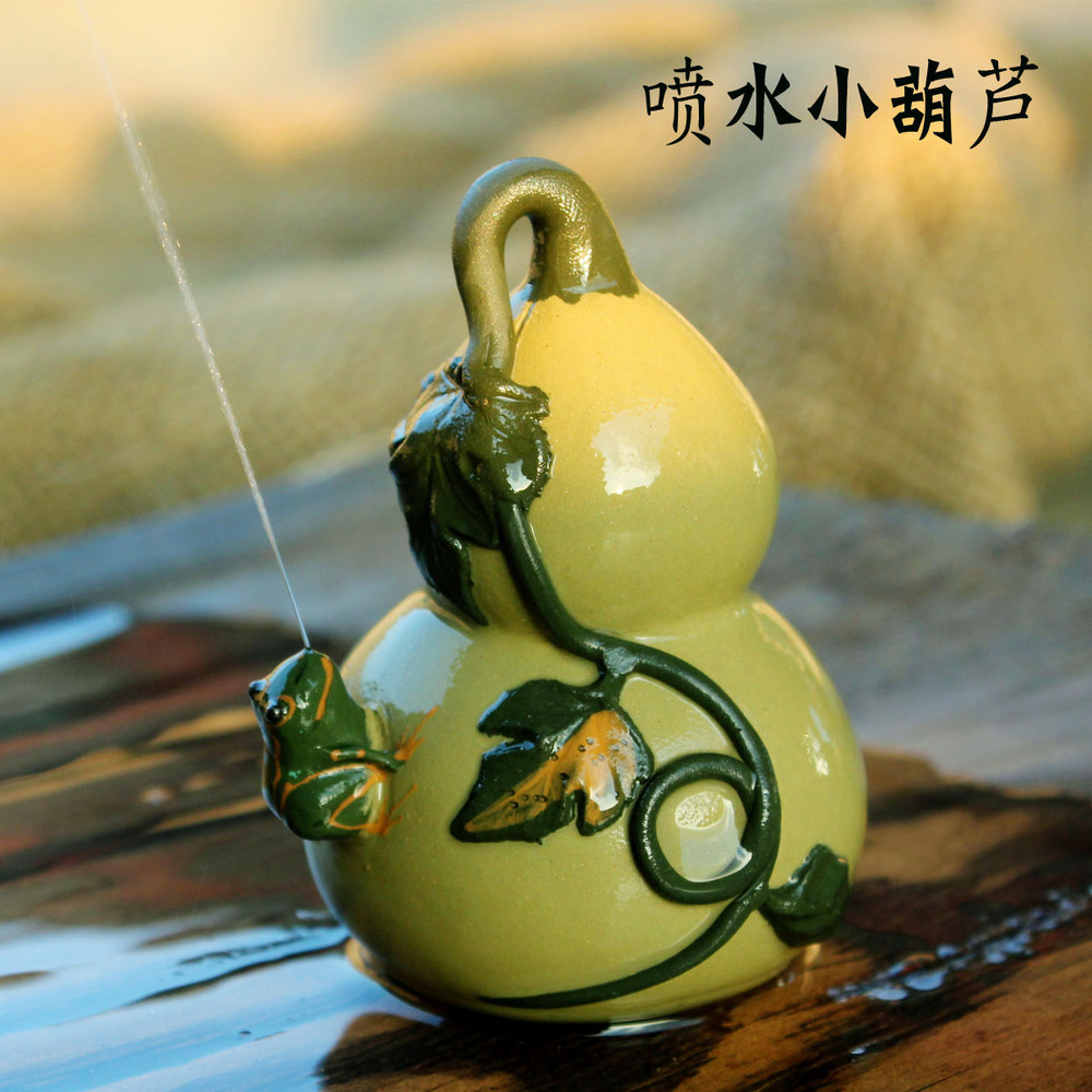  Search Yixing tea pot Kee Chong Wen ornaments handmade purple frog will play a small