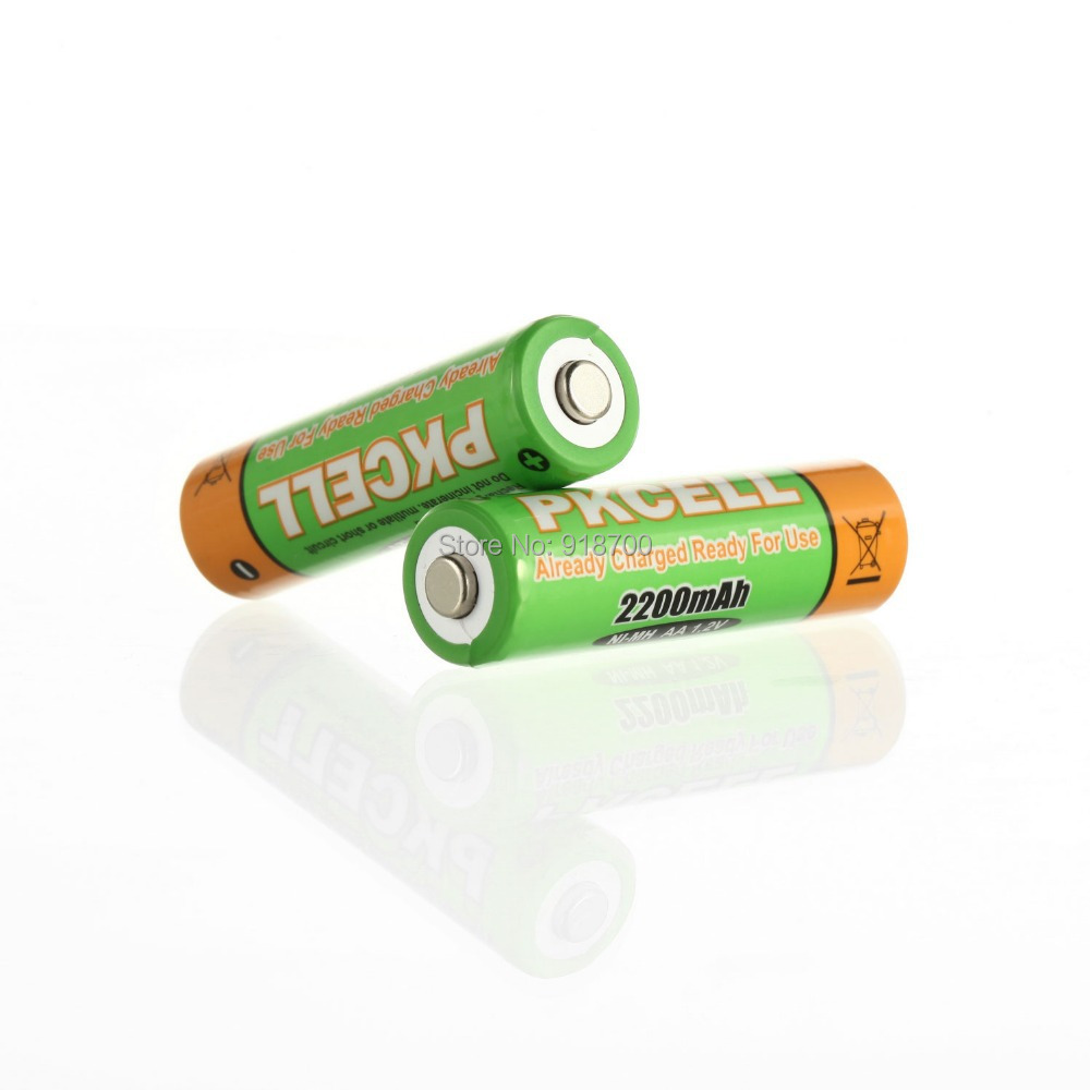 8Pcs 2card PKCELL Low self discharge Durable AA Battery 1 2V 2200mAh Ni MH Rechargeable Batteries