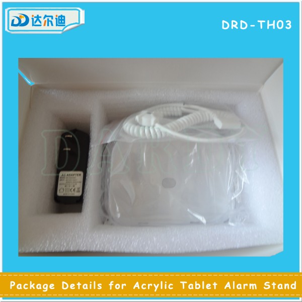 Package Details for Acrylic Tablet Alarm Stand 