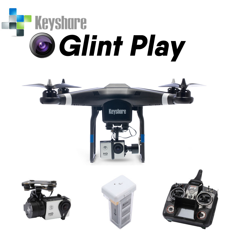 Keyshare Glint Play Quadcopter with Gimbal 1080P HD Camera Support Gopro camera one key return GPS