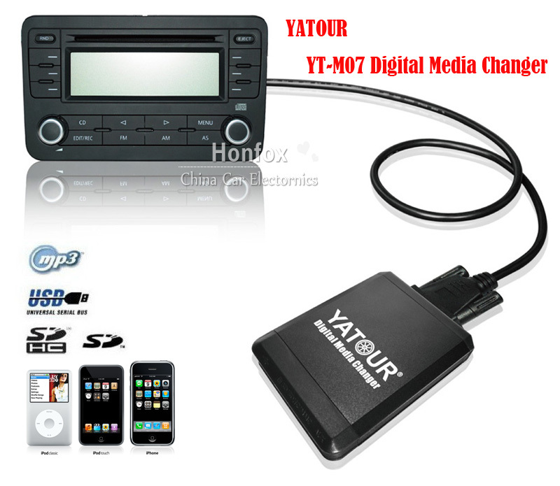 Yatour YT-M07 For Hyundai Sonata Tucson SantaFe Accent / kia optima 8 pin iPod / iPhone / USB / SD / AUX  Digital Media Changer