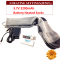 2016 New Brand 3 7V Electric Heated Socks Soft Warm Cotton Socks with 2200mA Power Lithium
