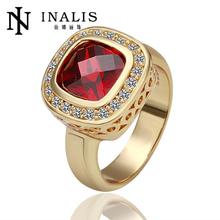 R054 Fashion Ruby Jewelry 18K Gold Ring Wedding Jewelry Engagement Rings For Women anillos bague anel