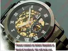 luxury top quality men s skeleton wristwatch military watches Free shipping