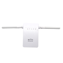 New Dual antenna 300Mbps Wifi Repeater Wireless Range Extender 802.11N Booster Signal Amplifier wlan EU