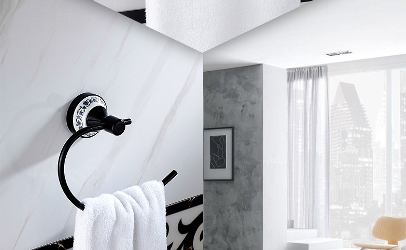 Description Picture 4 of itemBathroom towel holder Wall Mounted Bathroom Towel Ring Ceramic Blue and white porcelain Towel Hanger Ring Holder bath furniture