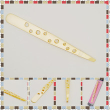 2015 New style Freeshipping Factory Direct Selling cosmetic use makeup tools gold plated stainless steel eyebrow tweezers