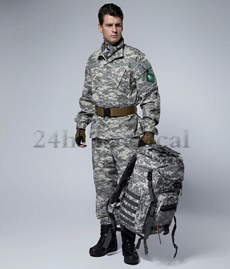 US Army Desert Tactical Camouflage Combat Uniform Camo ACU Men Clothing