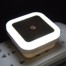 US EU Mini LED 0 5W Night Light Control Auto Sensor Baby Bedroom Lamp square White