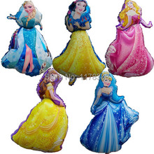 5pcs/set Large Cartoon Princess Cinderlla Belle elsa foil balloons snow white kids Holiday gifts Birthday wedding decorations
