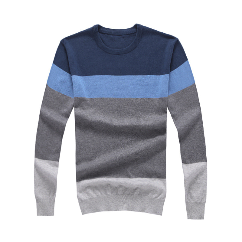 Dilameng European classic style color T-shirt sleeve head long sleeved mens sweater 13014