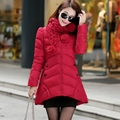 2016 New winter Fashion women coat Ladies keep warm casual Hooded Jackets Solid Zippers Pink Female