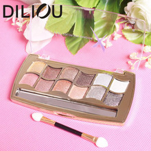 2016 12 colors diamond bright colorful eye shadow super flash paleta de maquiagem Glitter eyeshadow pallete with brush makeup