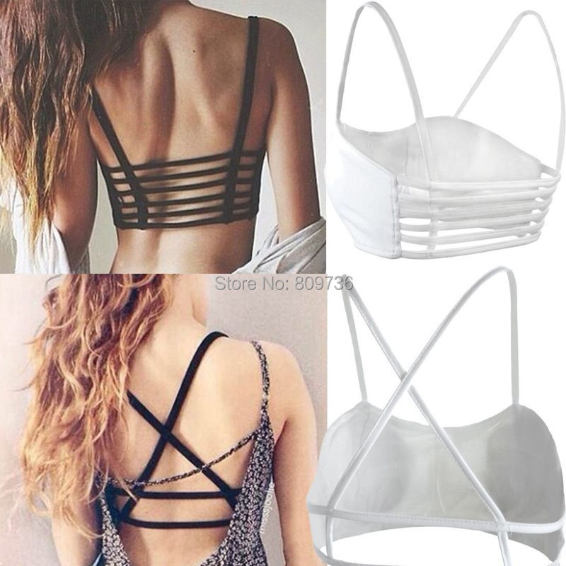 1PC Hot Sexy Backless Hollow Out Base Sport Vest Cotton Spandex Women s Bustier Bra Crop