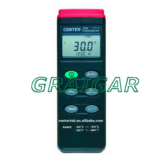 Digital Thermometer CENTER-300 (K-type:-200-1370C)
