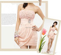 Pretty Lovely Short Mini Sweetheart Fold Rhinestone Roses Manual Nail Bead Rose Strapless Cocktail Dresses Party