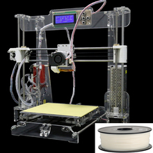 2016 3d printer DIY Kit Reprap Prusa i3 3d printer LCD Menu Support Multi-Language with 0.5kg Filament 8G Card Free Shipping