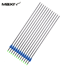 Maxin 12x 32 Inch Archery Target Practice Steel Point 100 Pure Carbon Arrows 4 2mm Inner