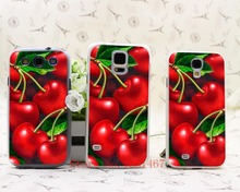 534M- Green cherry fruit of food animation Hrad Style Case Cover for Samsung Galaxy S5 S4 S3 I9600 I9500 I9300