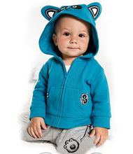 Spring Autumn Baby Boy Suit Sets Hooded Outwear+ Pants Free shipping Kids Sports Suit Animal Bear Clothing Set retail