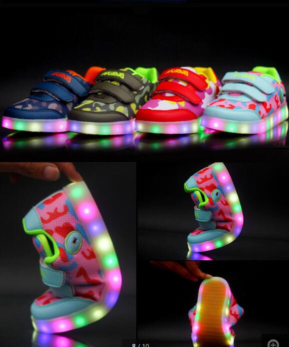 Children Led Light Shoes Kids Fashion Luminous Lamp Glowing Sneakers for Boys and Girls Fashion Sport Shoes