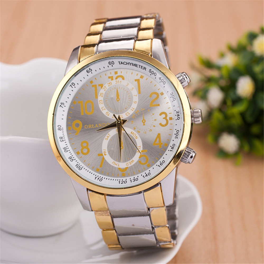 2015 summer style relogio masculino quartz watch steel men Orlando watch high quality business men digital