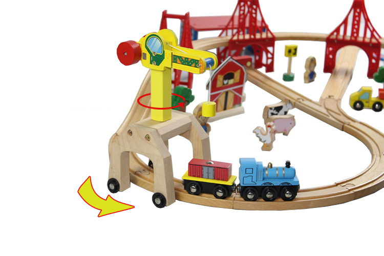 edwone all crane track one set move crane tender wooden train collectable toy railway accessories for brio diecasts toy vehicles aliexpress