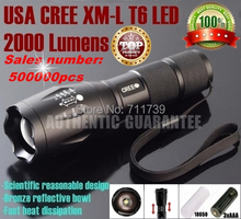 USA EU Hot Sell E17 CREE XM L T6 led 2000LM Aluminum Zoom flashlights torches light