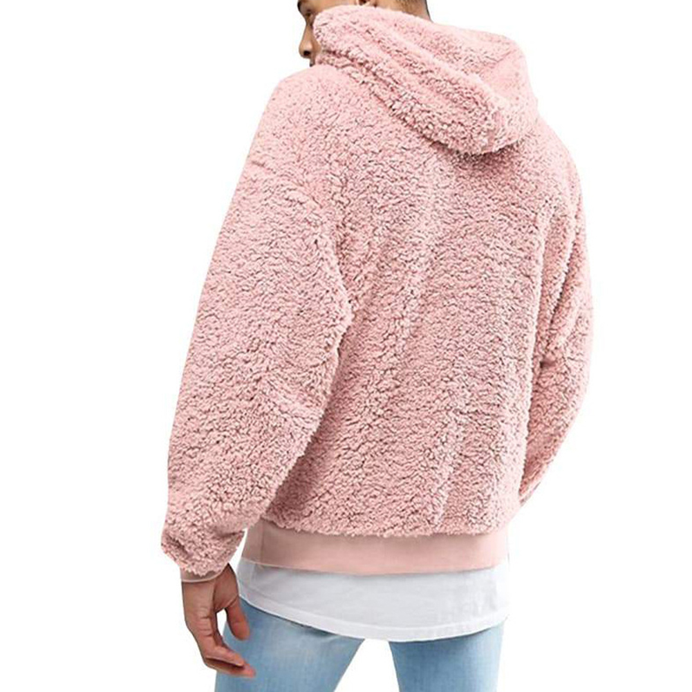 mens plush hoodie