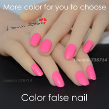 2015 color false nail , round false nail 24 pcs/ set