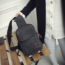 Brand NEW Unisex Canvas Chest Backpack Hiking Sport Crossbody Backpack Black Color Shoulder Bag Women Men
