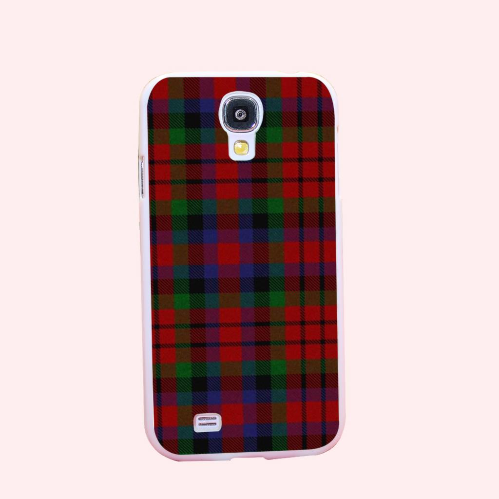 RED BLUE font b TARTAN b font SCARF FASHION Hard White Cover Case for Galaxy S3