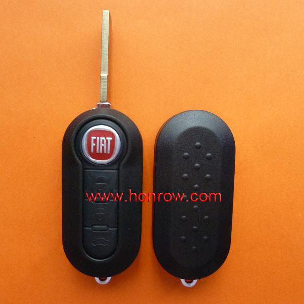 Free shipping -Plastic shell for FiFiat 3 button flip remotekey blank (Black Color)&Key Shell /car key case