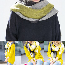 Fashion Women’s Cosy Faux Cashmere Checked Blanket Wrap Shawl Winter Tartan Plaid Scarf hot