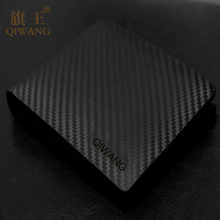 Men Carbon Wallet Luxury Brand Genuine Leather Bifold ID Carbon Slim Wallet Man Card Holder Wallet with Coin Pocket