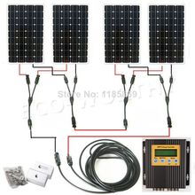 4*150W 18V mono solar panel + 20A MPPT charge controller 600W solar system
