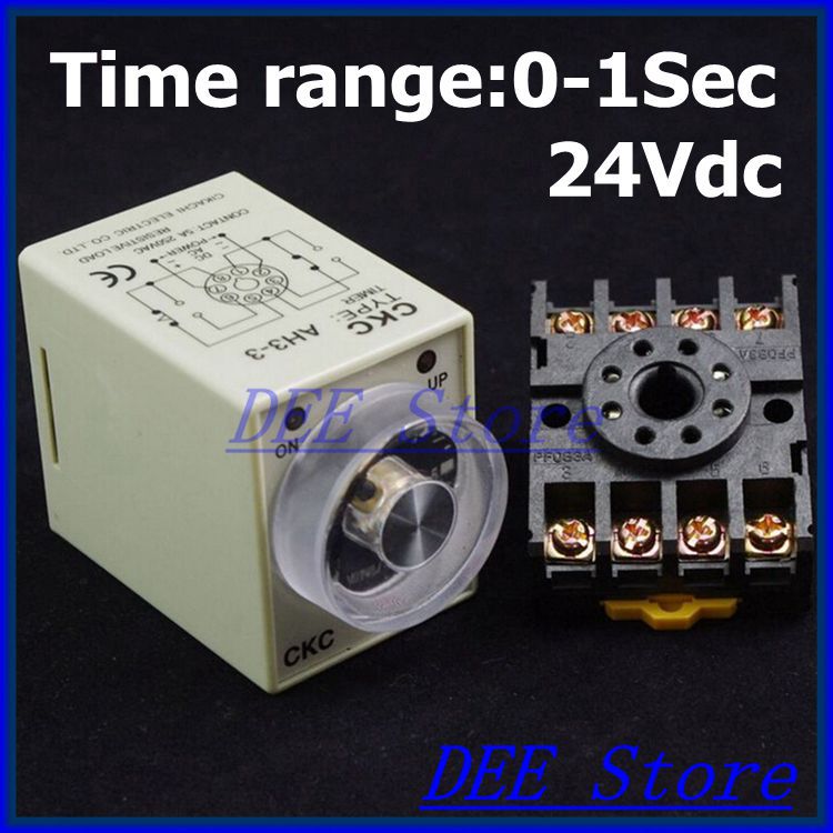 24 VDC AH3 3 Power on delay Timer 0 1 second Time Relay With 8 Pin