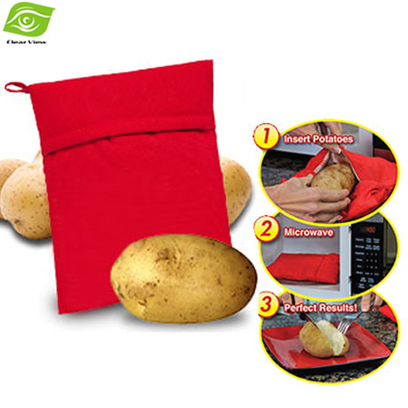 2014 New Arrival Microwave Oven Potato Baking Bag Steam Pocket(cooks 4 potatoes at once) In 4 Minutes Fast Easy Cooking Tools