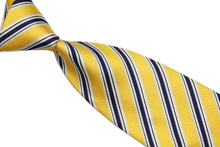 NT0567 Yellow Navy Stripes Classic Silk Polyester Man s Jacquard Woven Necktie New Business Casual Knitting