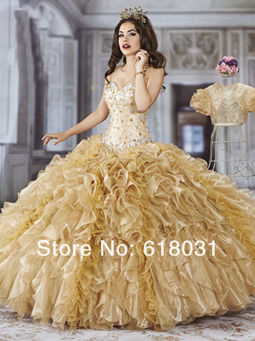 gold ball gown dresses « Bella Forte Glass Studio