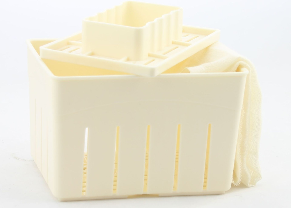 Description Picture 2 of item3Pcs Plastic Tofu Press Mould DIY Homemade Tofu Maker Pressing Mold Kit + Cheese Cloth Kitchen Tool tofu mold