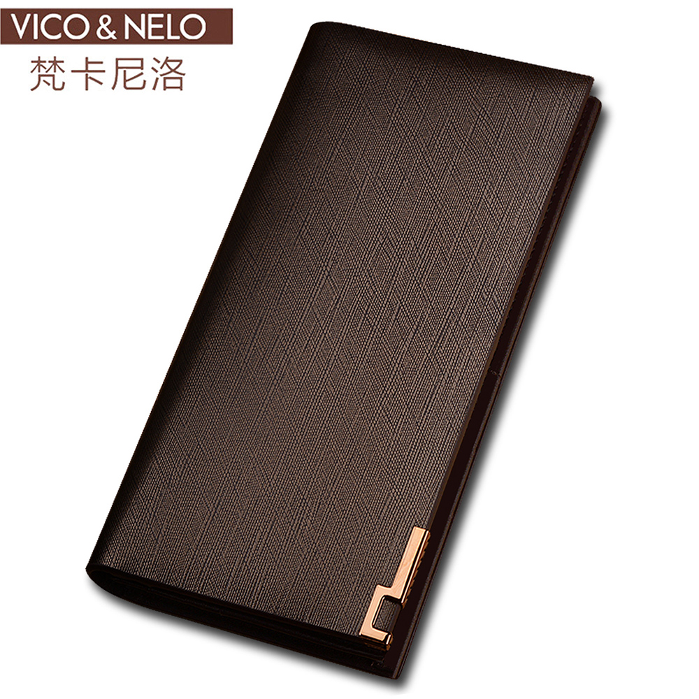 2014 New men Viconelo male cowhide  commercial long design  driving license engraving gift  wallet money clip