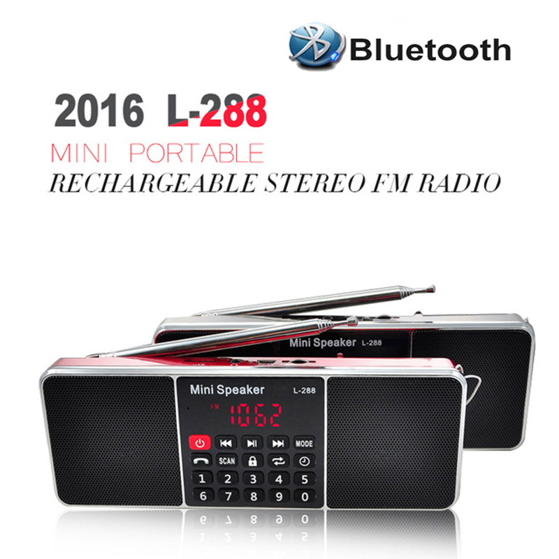L-288AMBT super bass stereo sound portable mini wireless bluetooth speaker with MP3 music player AM radio and FM radio